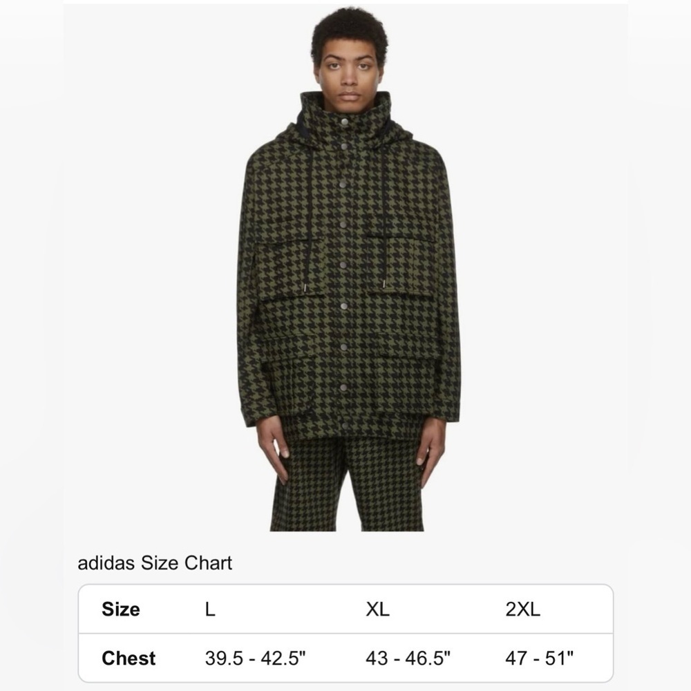 adidas X IVY PARK MEN’S TWILL HEAVYWEIGHT JACKET, WILD PINE/BLACK - Picture 8 of 8